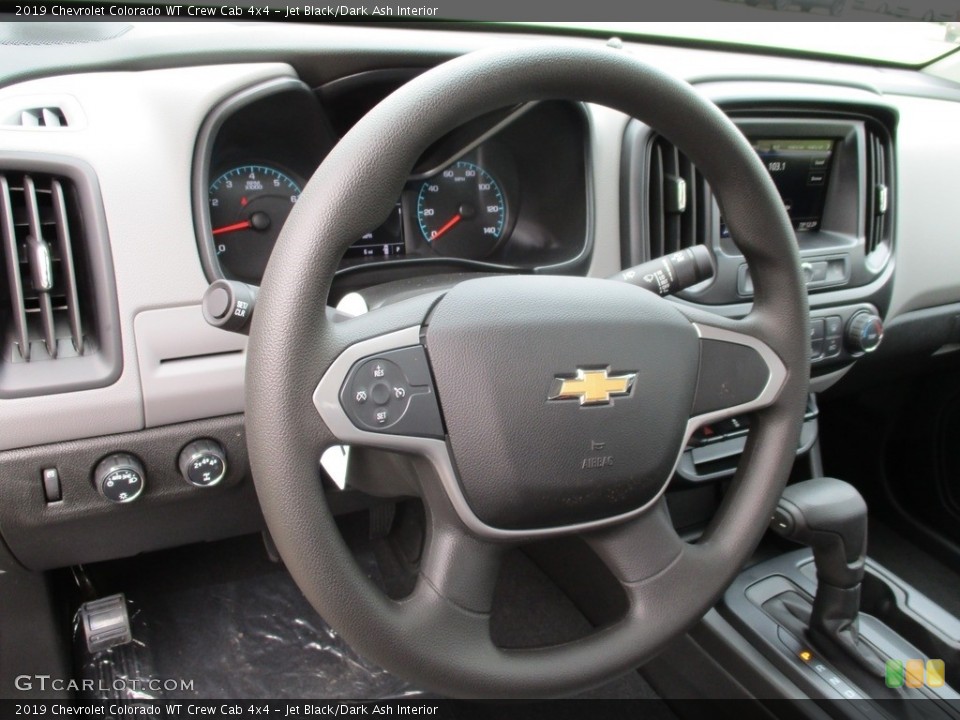 Jet Black/Dark Ash Interior Steering Wheel for the 2019 Chevrolet Colorado WT Crew Cab 4x4 #129739246