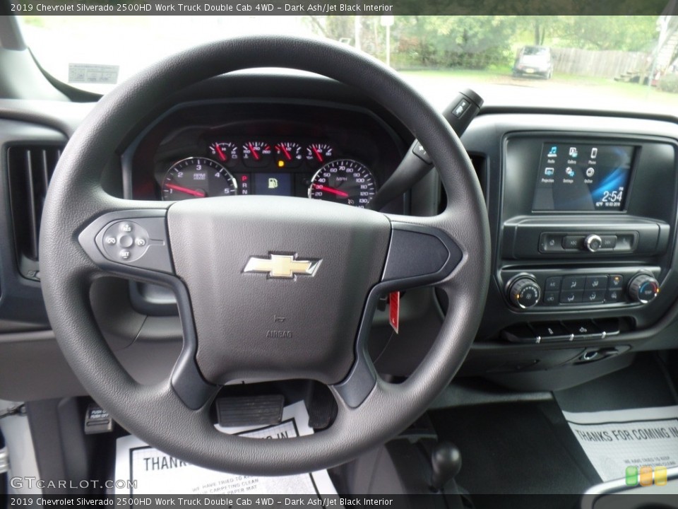 Dark Ash/Jet Black Interior Steering Wheel for the 2019 Chevrolet Silverado 2500HD Work Truck Double Cab 4WD #129742729