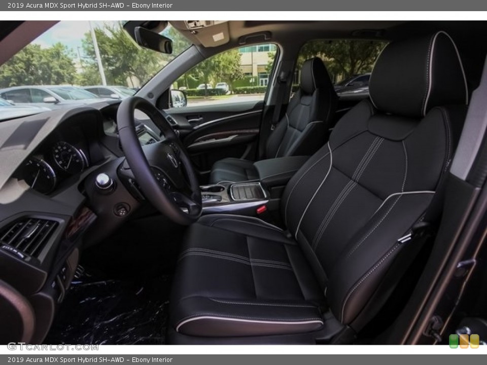 Ebony Interior Front Seat for the 2019 Acura MDX Sport Hybrid SH-AWD #129743776