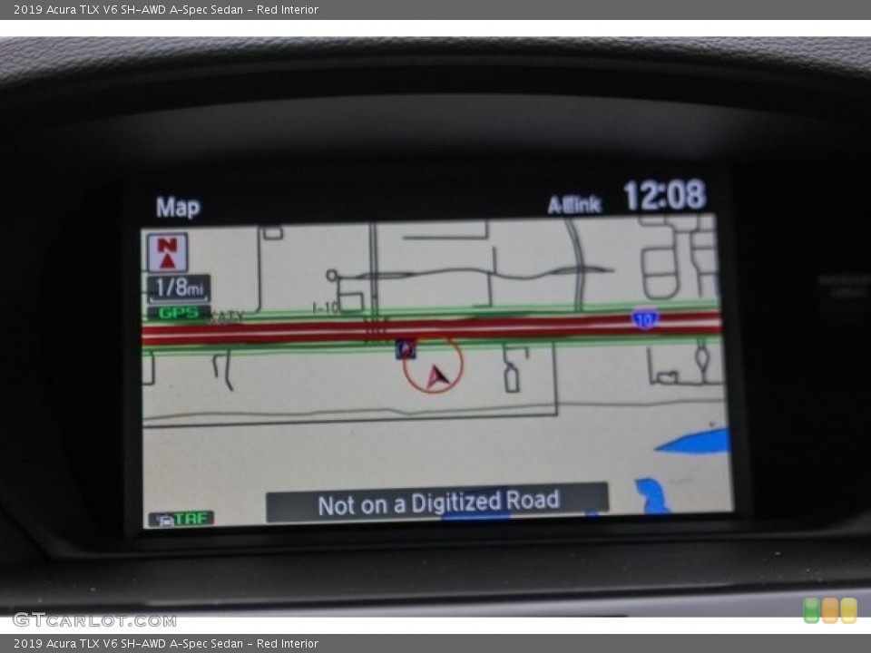 Red Interior Navigation for the 2019 Acura TLX V6 SH-AWD A-Spec Sedan #129744874