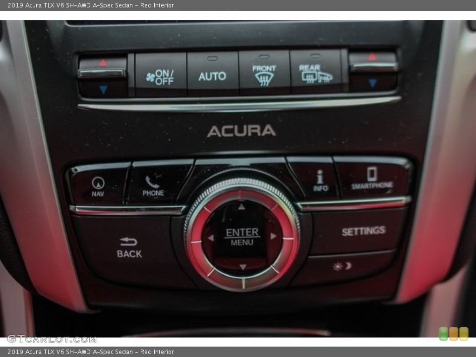 Red Interior Controls for the 2019 Acura TLX V6 SH-AWD A-Spec Sedan #129744895