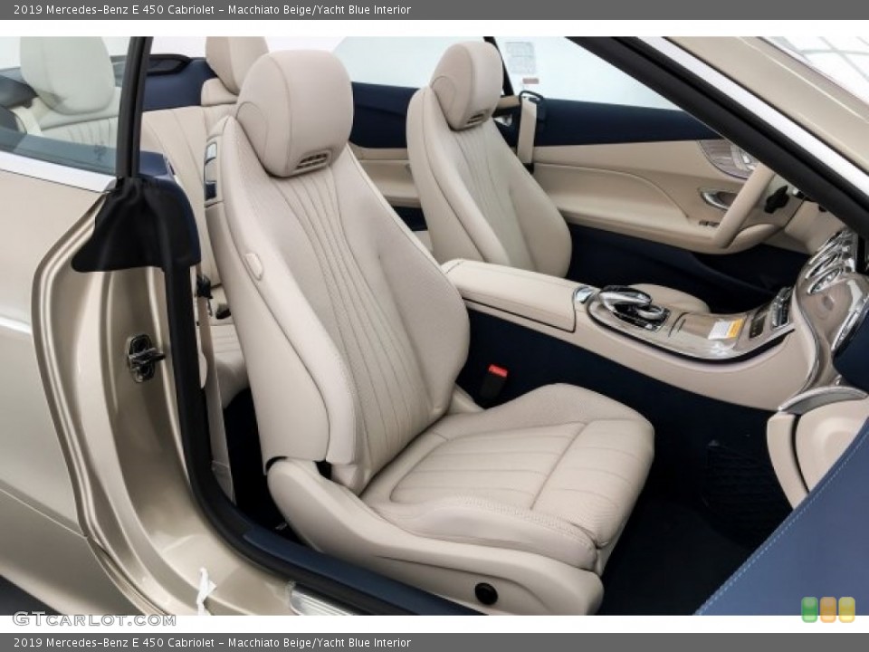 Macchiato Beige/Yacht Blue Interior Front Seat for the 2019 Mercedes-Benz E 450 Cabriolet #129745421
