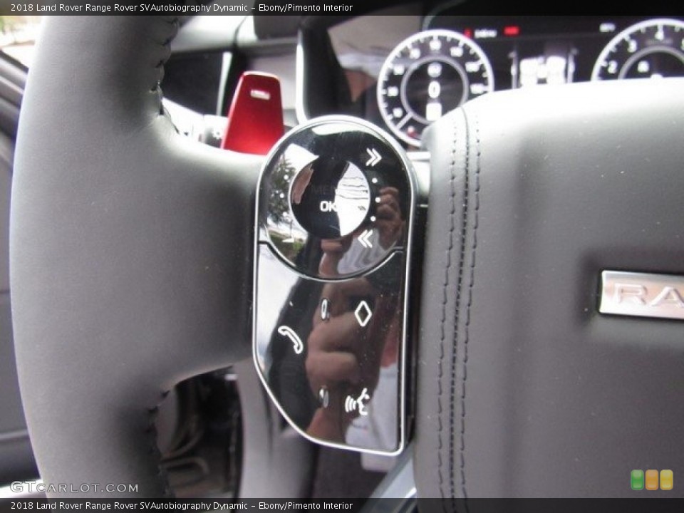 Ebony/Pimento Interior Steering Wheel for the 2018 Land Rover Range Rover SVAutobiography Dynamic #129750974