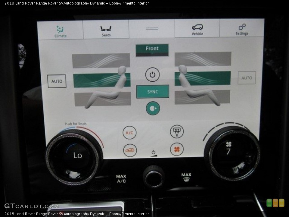 Ebony/Pimento Interior Controls for the 2018 Land Rover Range Rover SVAutobiography Dynamic #129751028