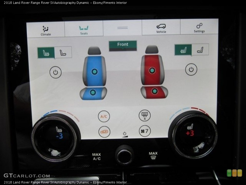 Ebony/Pimento Interior Controls for the 2018 Land Rover Range Rover SVAutobiography Dynamic #129751040