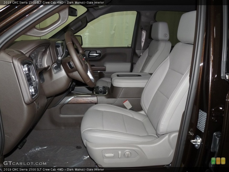 Dark Walnut/­Slate Interior Front Seat for the 2019 GMC Sierra 1500 SLT Crew Cab 4WD #129752609