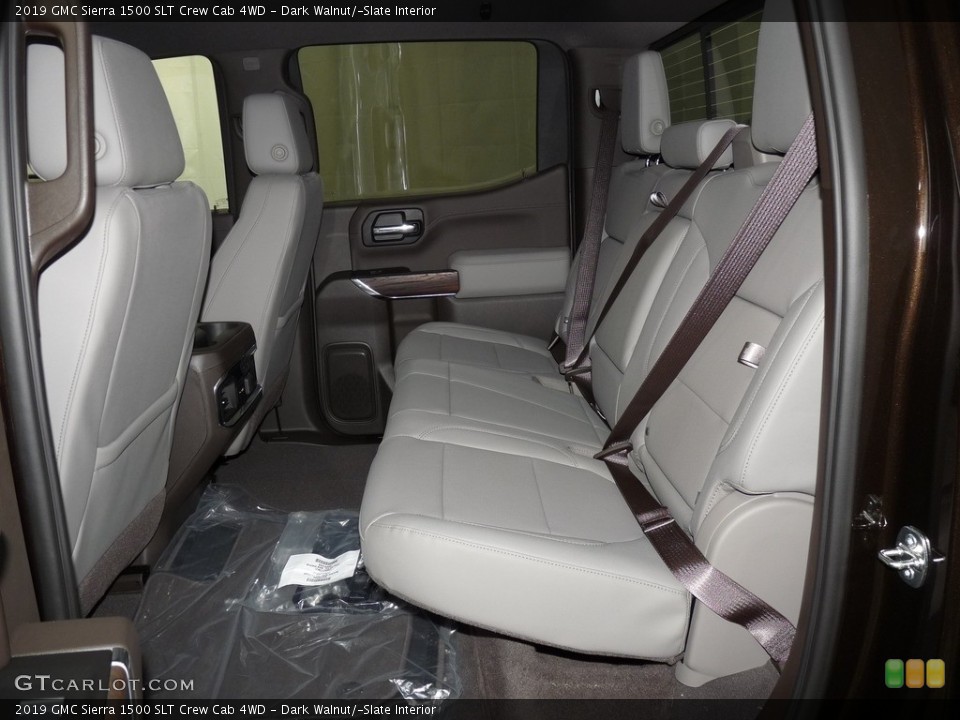 Dark Walnut/­Slate Interior Rear Seat for the 2019 GMC Sierra 1500 SLT Crew Cab 4WD #129752627