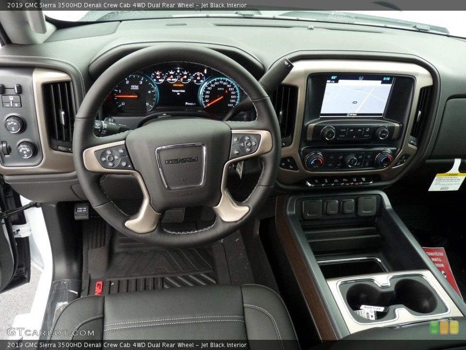 Jet Black Interior Dashboard for the 2019 GMC Sierra 3500HD Denali Crew Cab 4WD Dual Rear Wheel #129752954