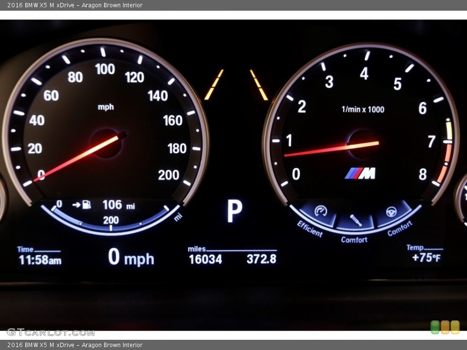 Aragon Brown Interior Gauges for the 2016 BMW X5 M xDrive #129762127