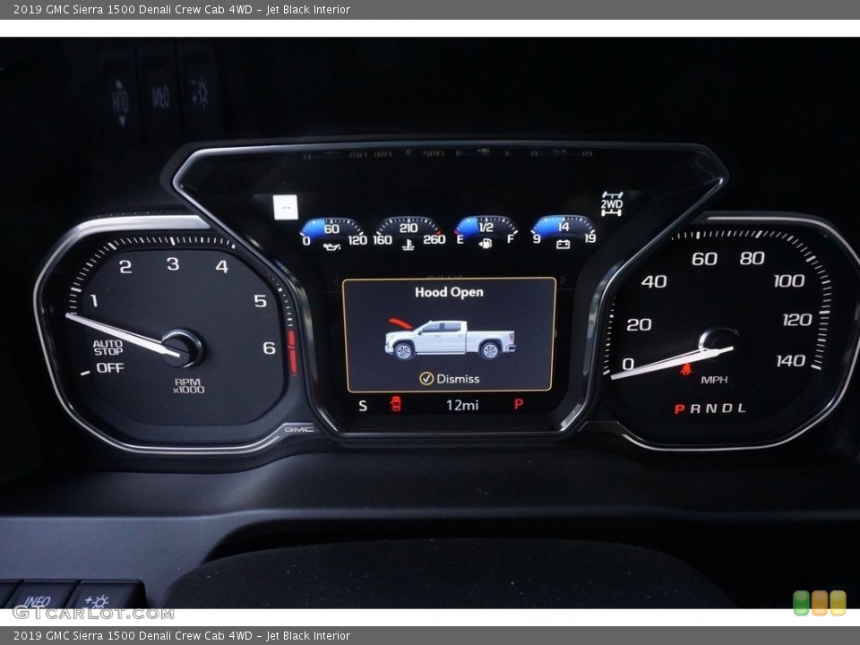 Jet Black Interior Gauges for the 2019 GMC Sierra 1500 Denali Crew Cab 4WD #129763235