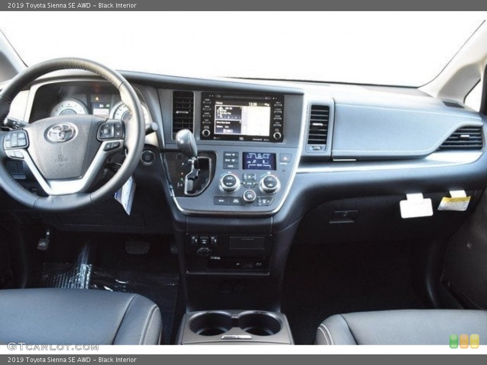 Black Interior Dashboard for the 2019 Toyota Sienna SE AWD #129765092