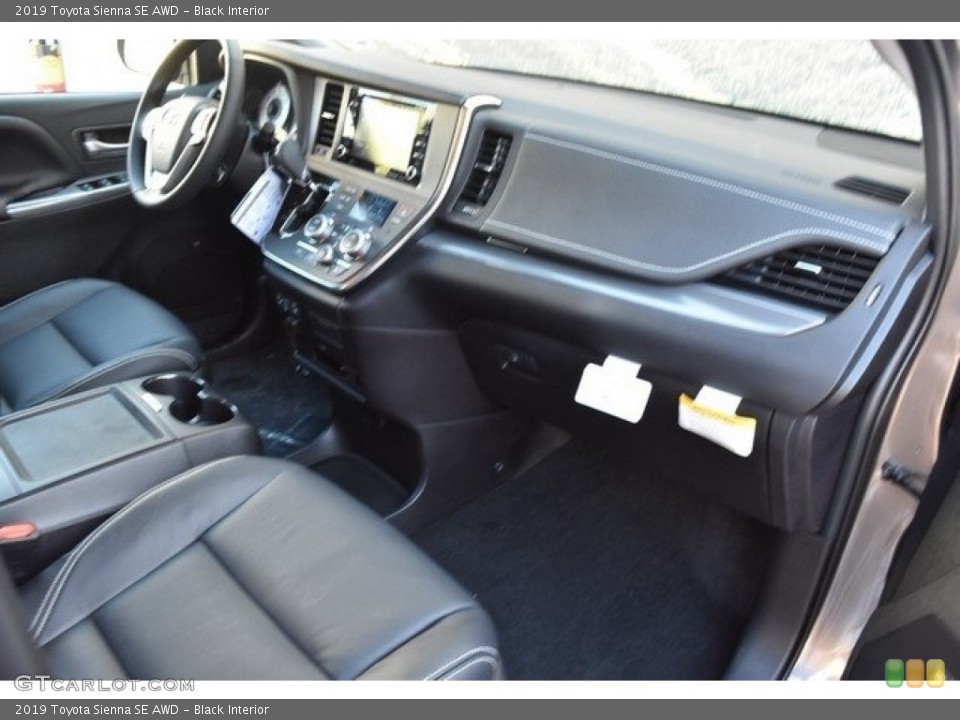 Black Interior Dashboard for the 2019 Toyota Sienna SE AWD #129765140