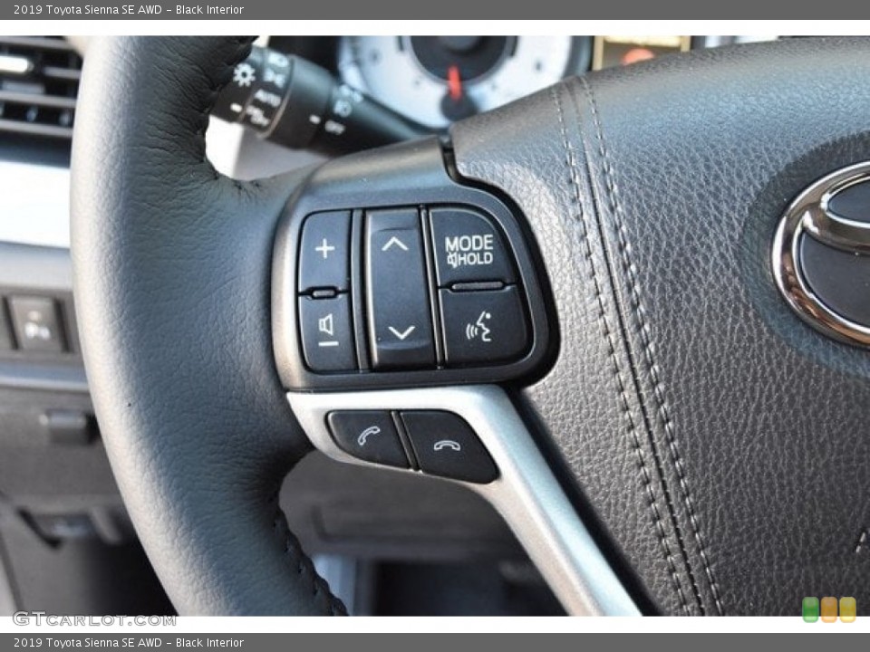 Black Interior Steering Wheel for the 2019 Toyota Sienna SE AWD #129765413