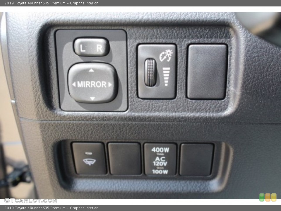 Graphite Interior Controls for the 2019 Toyota 4Runner SR5 Premium #129766724