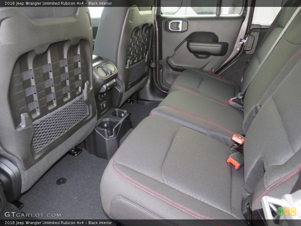 Black Interior Rear Seat for the 2018 Jeep Wrangler Unlimited Rubicon 4x4 #129768464