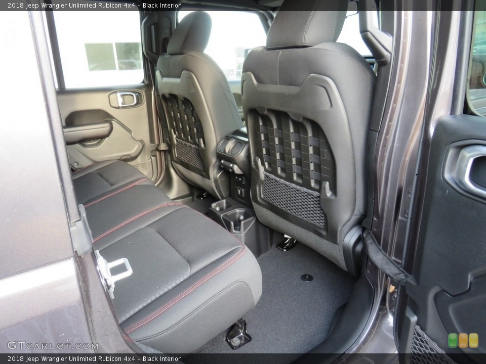 Black Interior Rear Seat for the 2018 Jeep Wrangler Unlimited Rubicon 4x4 #129768488