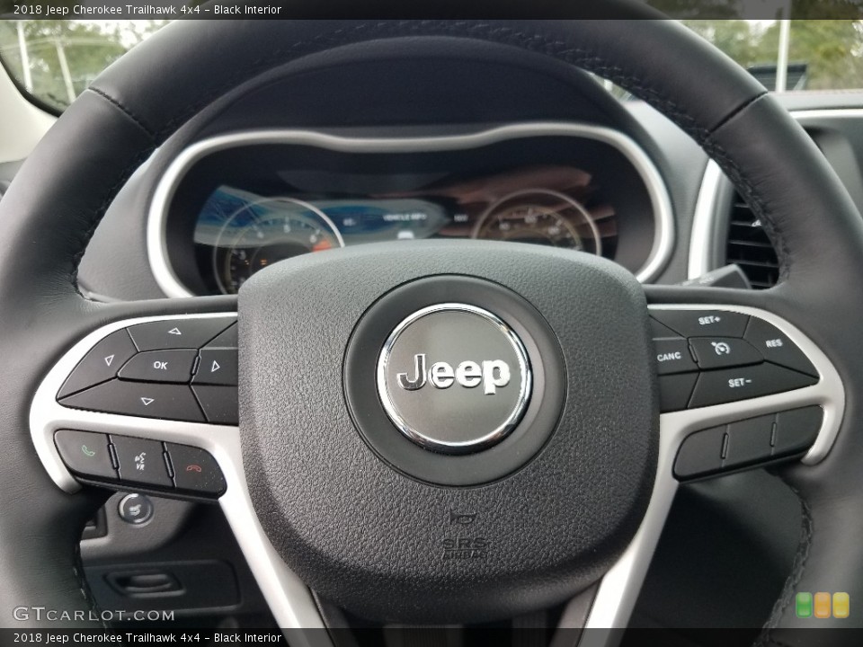 Black Interior Steering Wheel for the 2018 Jeep Cherokee Trailhawk 4x4 #129770325