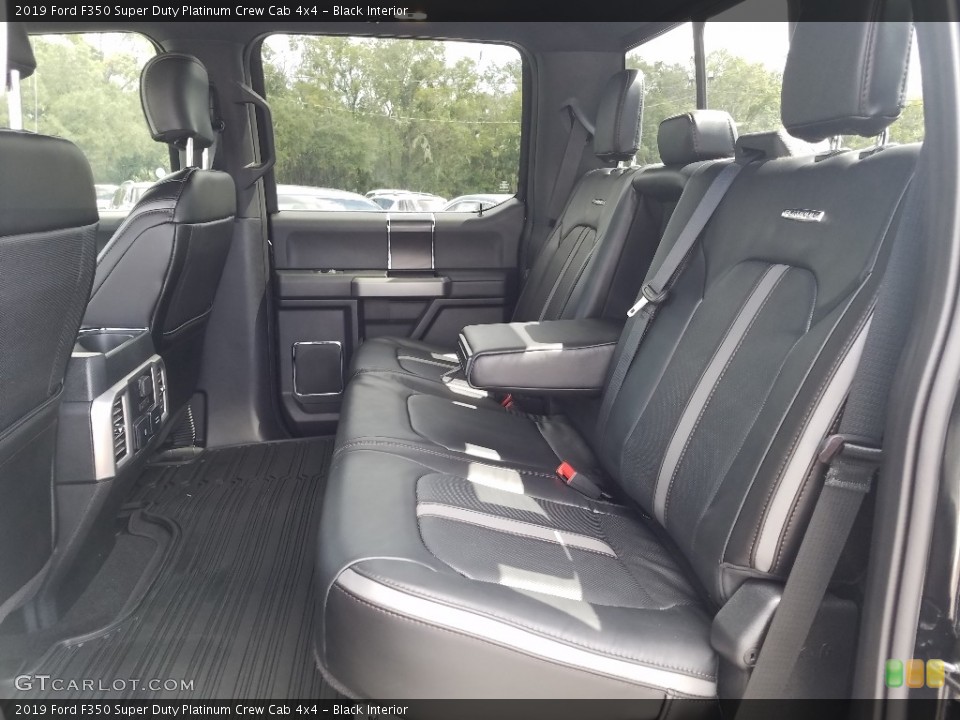 Black Interior Rear Seat for the 2019 Ford F350 Super Duty Platinum Crew Cab 4x4 #129770750