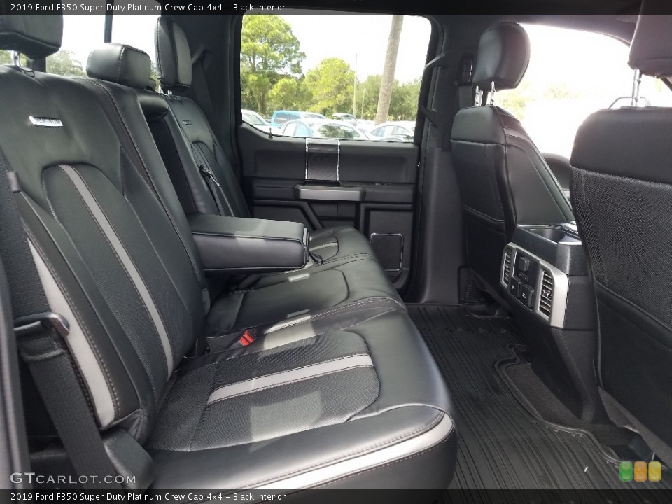 Black Interior Rear Seat for the 2019 Ford F350 Super Duty Platinum Crew Cab 4x4 #129770784