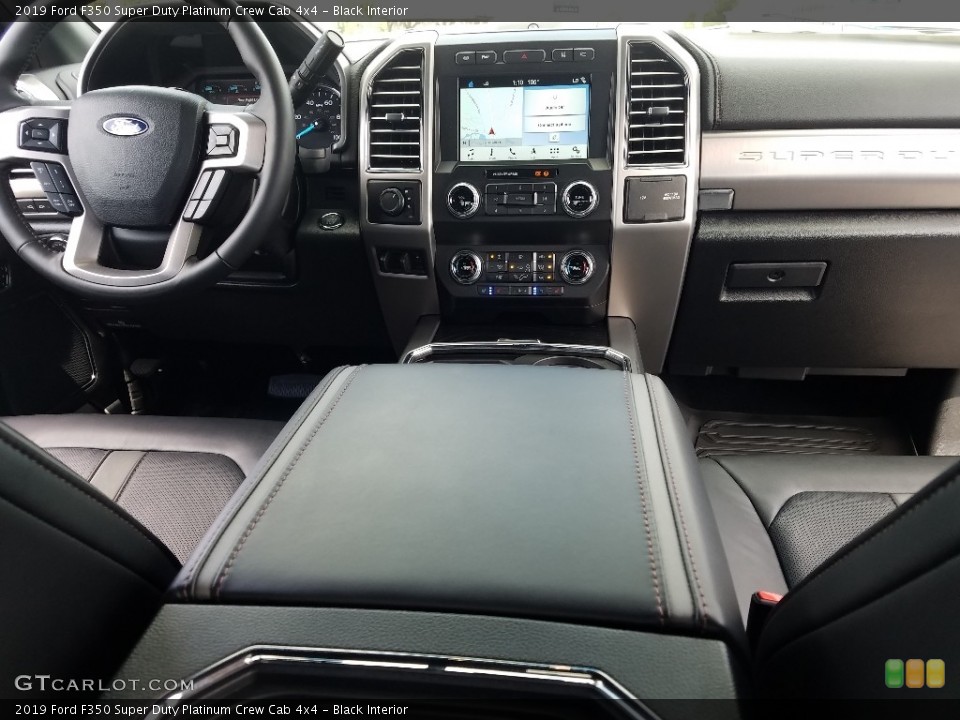 Black Interior Dashboard for the 2019 Ford F350 Super Duty Platinum Crew Cab 4x4 #129770874