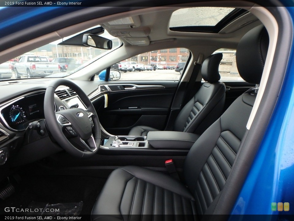 Ebony Interior Photo for the 2019 Ford Fusion SEL AWD #129772539