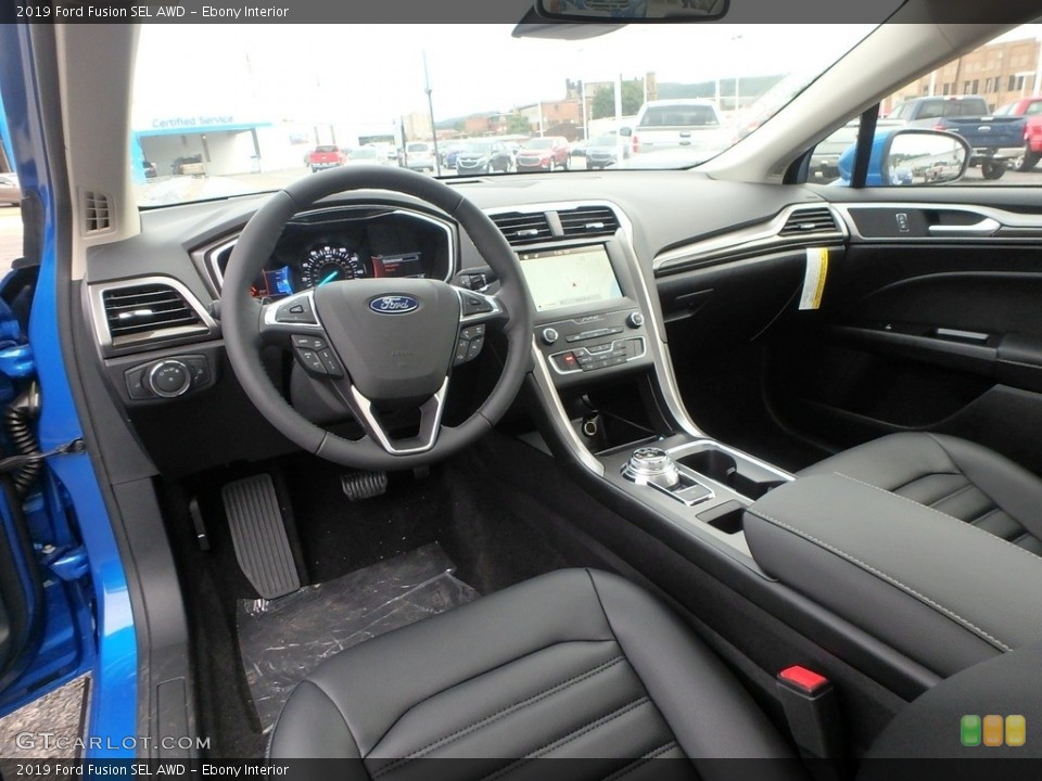 Ebony Interior Photo for the 2019 Ford Fusion SEL AWD #129772617