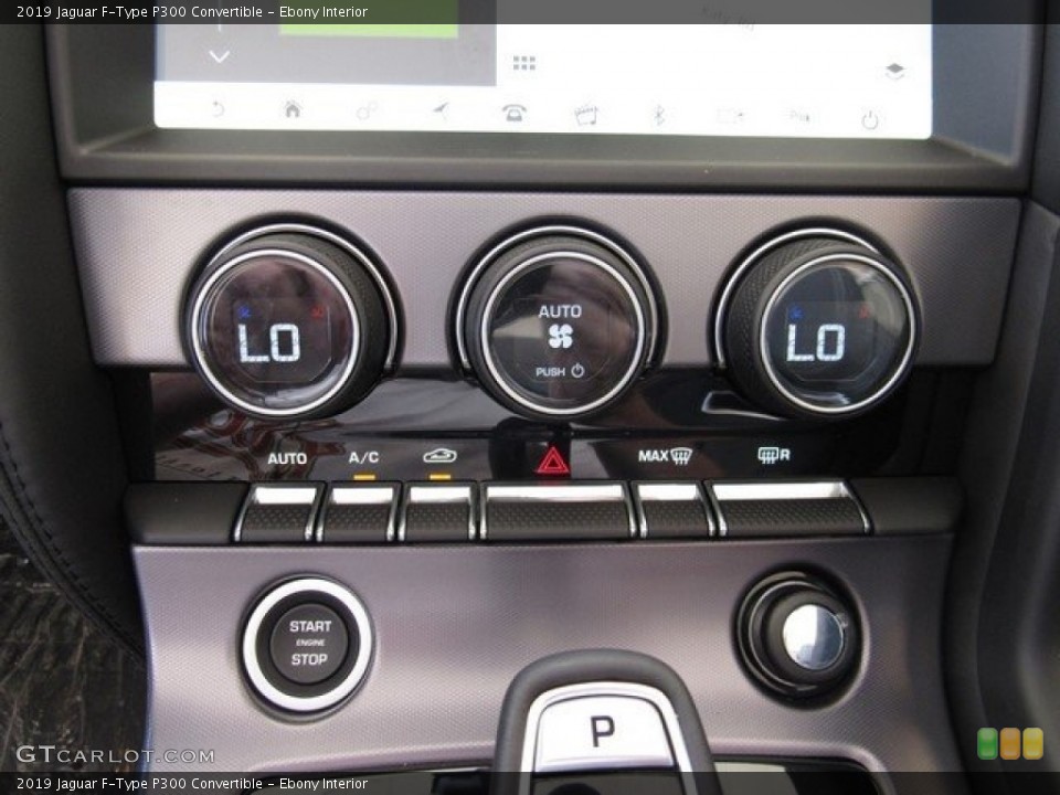 Ebony Interior Controls for the 2019 Jaguar F-Type P300 Convertible #129793909
