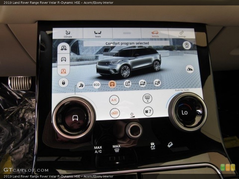 Acorn/Ebony Interior Controls for the 2019 Land Rover Range Rover Velar R-Dynamic HSE #129794449