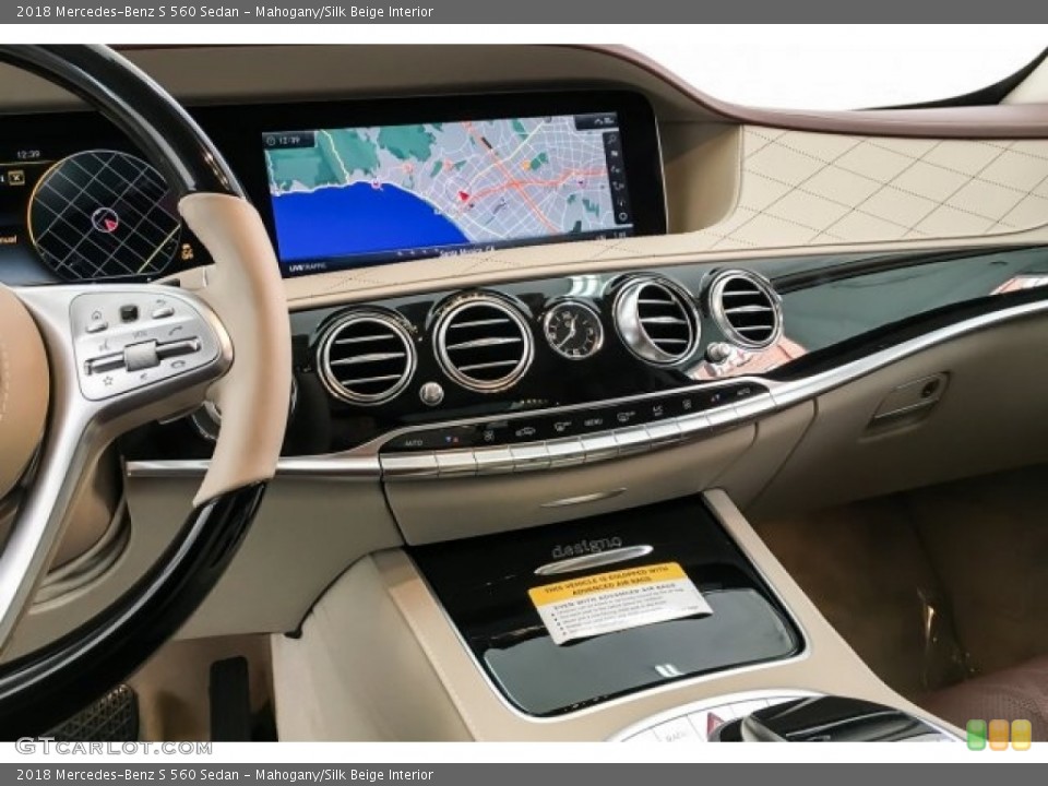 Mahogany/Silk Beige Interior Dashboard for the 2018 Mercedes-Benz S 560 Sedan #129800654