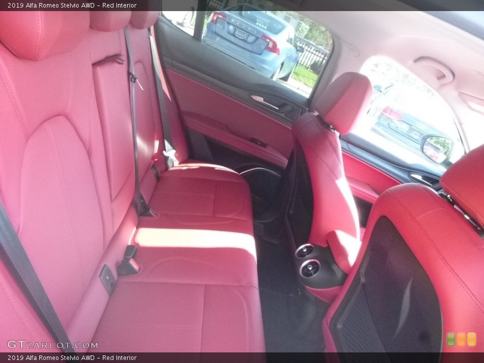 Red Interior Rear Seat for the 2019 Alfa Romeo Stelvio AWD #129807286