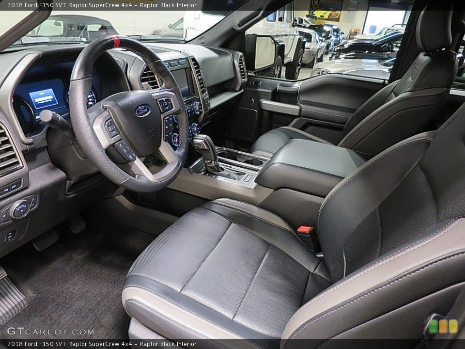 Raptor Black Interior Front Seat for the 2018 Ford F150 SVT Raptor SuperCrew 4x4 #129809789