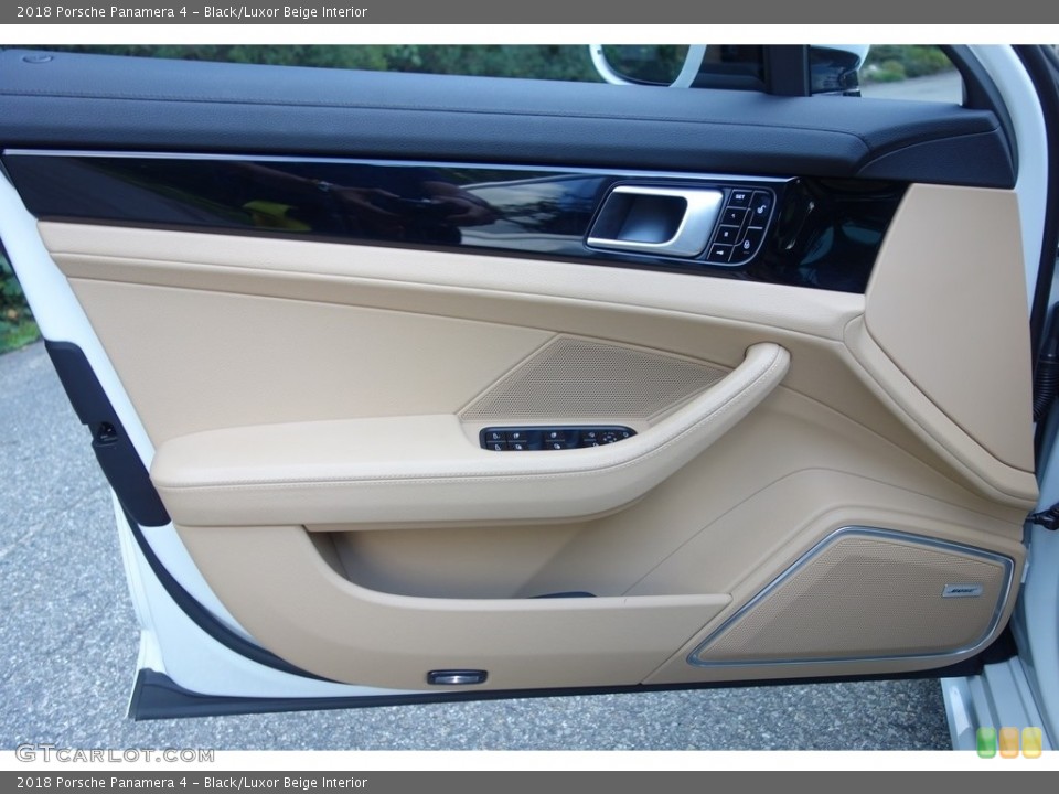 Black/Luxor Beige Interior Door Panel for the 2018 Porsche Panamera 4 #129812354