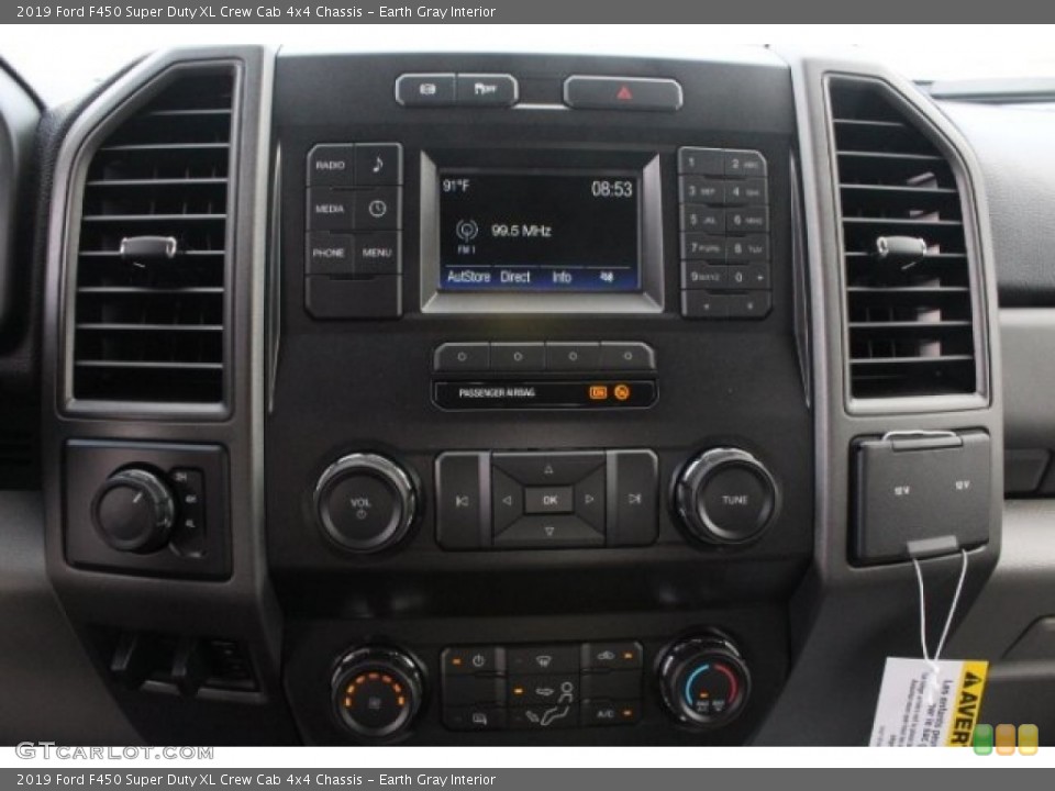 Earth Gray Interior Controls for the 2019 Ford F450 Super Duty XL Crew Cab 4x4 Chassis #129813203