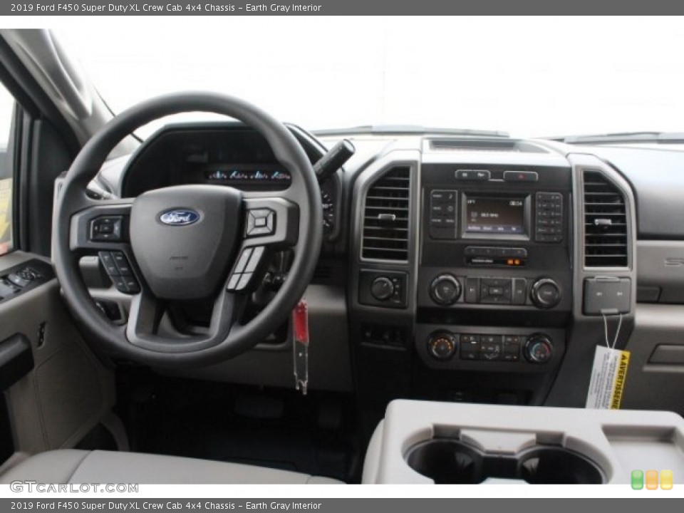 Earth Gray Interior Dashboard for the 2019 Ford F450 Super Duty XL Crew Cab 4x4 Chassis #129813281