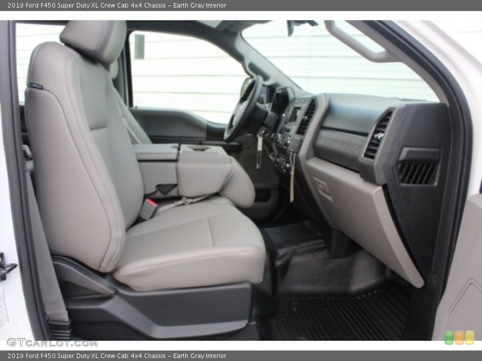 Earth Gray Interior Front Seat for the 2019 Ford F450 Super Duty XL Crew Cab 4x4 Chassis #129813365