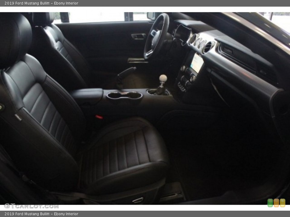 Ebony Interior Front Seat for the 2019 Ford Mustang Bullitt #129814046