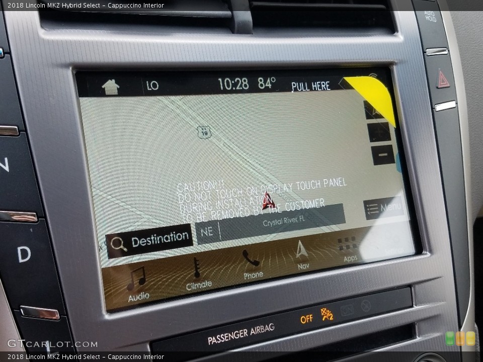 Cappuccino Interior Navigation for the 2018 Lincoln MKZ Hybrid Select #129820429