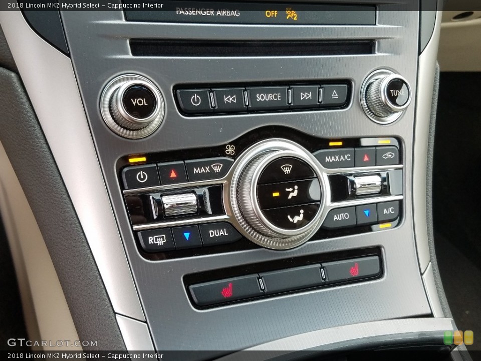 Cappuccino Interior Controls for the 2018 Lincoln MKZ Hybrid Select #129820456