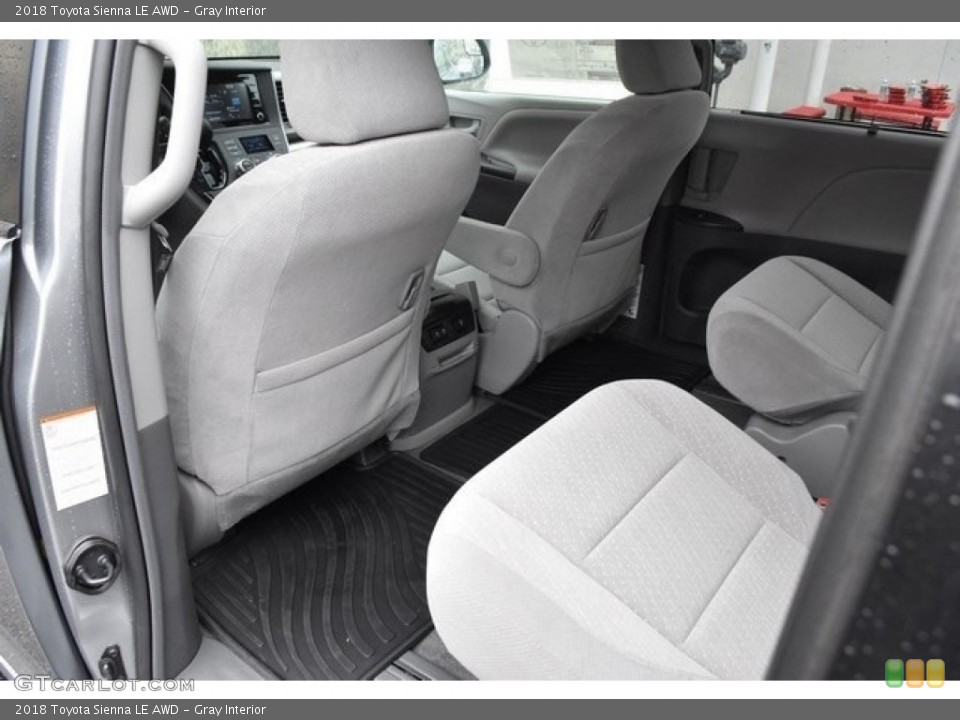 Gray Interior Rear Seat for the 2018 Toyota Sienna LE AWD #129821881