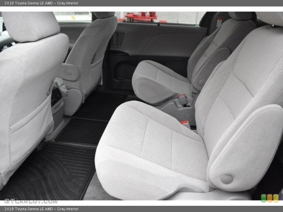 Gray Interior Rear Seat for the 2018 Toyota Sienna LE AWD #129821890