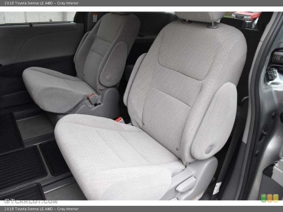 Gray Interior Rear Seat for the 2018 Toyota Sienna LE AWD #129821926