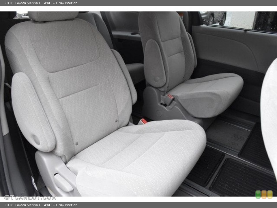 Gray Interior Rear Seat for the 2018 Toyota Sienna LE AWD #129821938