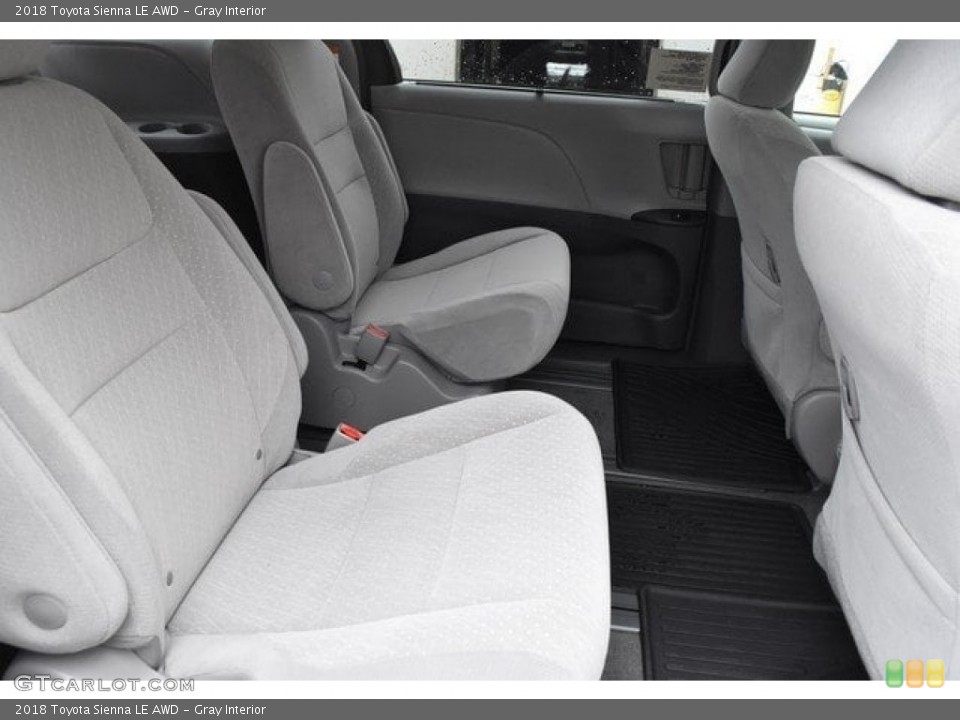 Gray Interior Rear Seat for the 2018 Toyota Sienna LE AWD #129821959