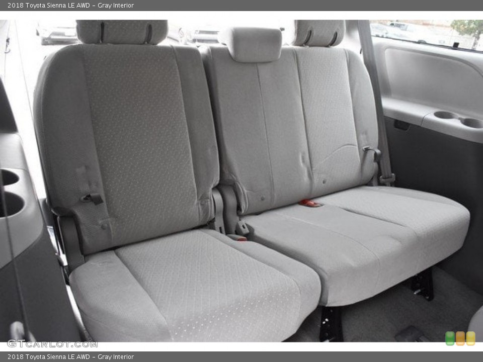 Gray Interior Rear Seat for the 2018 Toyota Sienna LE AWD #129821989