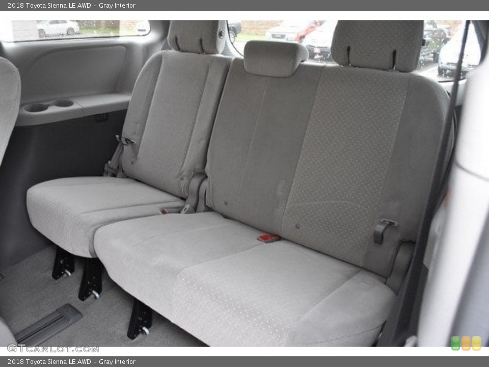 Gray Interior Rear Seat for the 2018 Toyota Sienna LE AWD #129822001