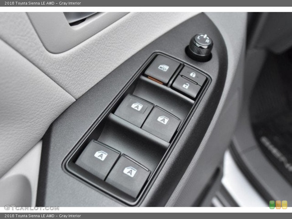 Gray Interior Controls for the 2018 Toyota Sienna LE AWD #129822121