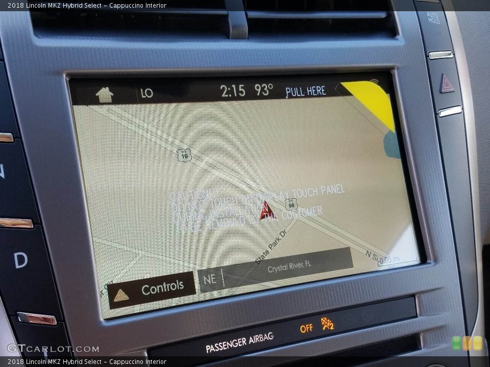 Cappuccino Interior Navigation for the 2018 Lincoln MKZ Hybrid Select #129822268