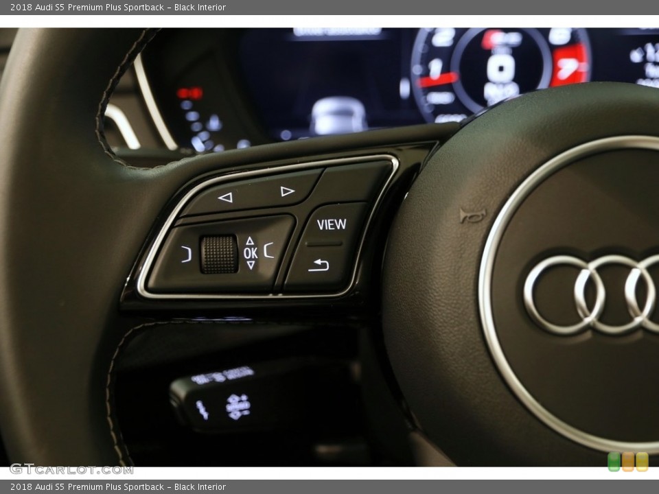 Black Interior Steering Wheel for the 2018 Audi S5 Premium Plus Sportback #129824794