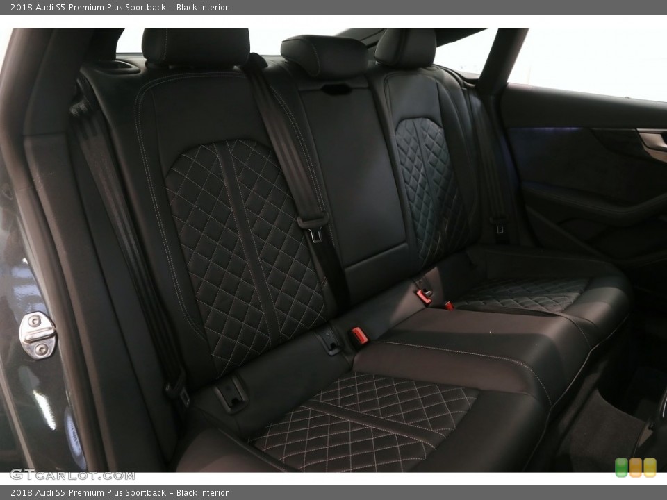 Black Interior Rear Seat for the 2018 Audi S5 Premium Plus Sportback #129825124