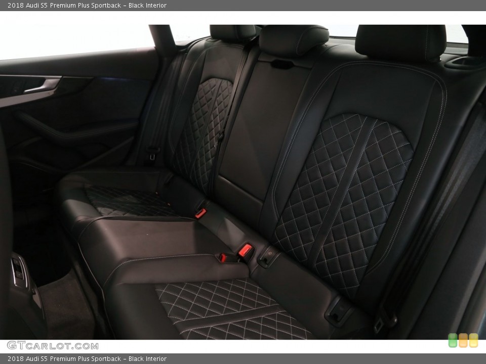 Black Interior Rear Seat for the 2018 Audi S5 Premium Plus Sportback #129825142